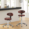 2x PU Leather Padded Barber Stools Rolling Swivel Salon Spa Hairdresser Chair