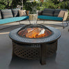 Outdoor Cast Iron Fire Pit Bowl Round Patio Fire Large Outdoor Portable Fire Pit