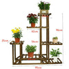 5Tier Solid Wood Plant Stand Flower Pot Shelf Balcony Holder Rack Anti-Corrosion