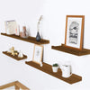4x Wooden Floating Shelf Shelves Kit U-shaped Timber Block Essential TV Wall Dec