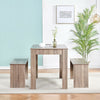 Modern 3Pcs Dining Bench Set Table+ 2 Chairs Dining Room Kitchen for Small Space
