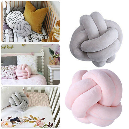 Soft Knot Cushion Ball Chunky Concise Knotted Pillow Handmade Plush Home Decor
