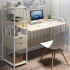 Wood Computer Desk Laptop PC Table Home Office Study Simple Workstation Shelves