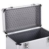 12" Vinyl Record Storage Box Case Flight DJ Stackable Case Silver Holds UK