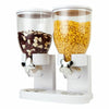 Black/White Double Cereal Dispenser Dry Food Storage Container Dispenser Machine