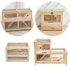 Wooden Hamster Cage Mice Rodents Hutch Small Animal Playing Runing House 2 Level