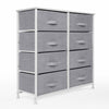 8-Drawers 4-Tier Fabric Chest of Drawer Bedroom Furniture Hallway Storage Grey