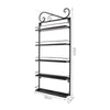 5 Tier Nail Polish Rack Organizer Wall Mounted Cosmetic Display Holder Black