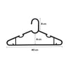 50 x HEAVY DUTY ADULT BLACK COAT HANGERS HANGER STRONG PLASTIC CLOTHES DRESS