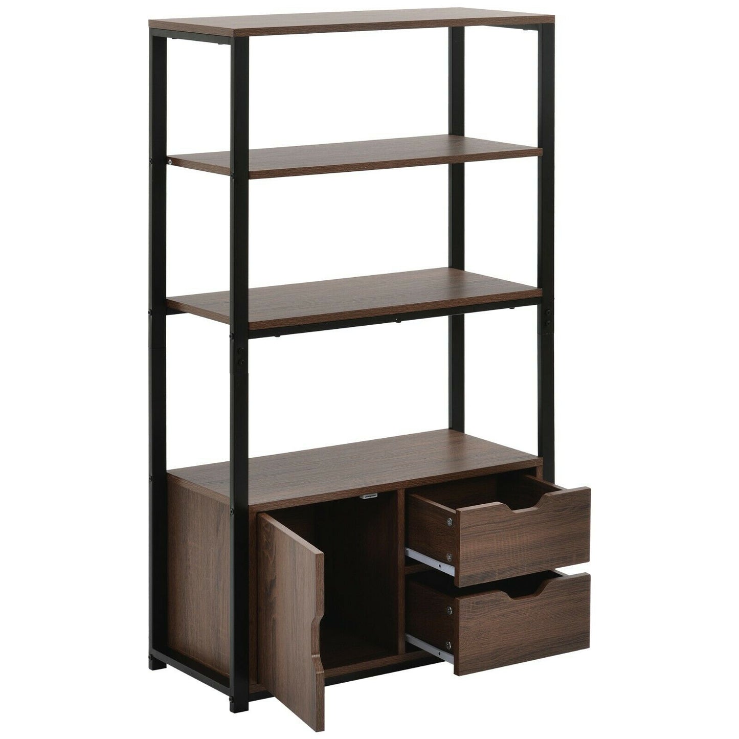 4-Tier Bathroom Floor Cabinet tall cabinets Storage Bookcase Cabinet Storage Cup