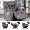Electric Massage Recliner Chair Fabric Velvet Tub Armchair Fireside Living Room