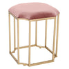 Pink Velvet Dressing Table Chair Vanity Table Stool Bedroom Makeup Dresser Seat