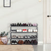 4-Tier Shoe Rack Metal Storage Shelves Hold up to 20 Pairs of Shoes Grey LSA14G