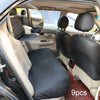 9PCS Black Car Seat Covers Protectors Universal Washable Pet Full Set Front Rear