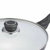 Bergner Grey 26cm Non Stick Aluminium Induction Frying Pan Pot With Lid Cookware