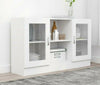 Slim Sideboard White Modern Cupboard Cabinet Unit Storage Narrow Living Room