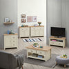 Compact 2 Doors 2 Drawer Sideboard Storage Cabinet Cupboard Cream Oak