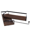 2 Tiers Rustic Wall Floating Shelf kitchen bathroom Wooden Storage Shelving Unit