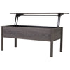 Modern Lift Top Coffee Table with Storage Convertible Tea Desk TAN