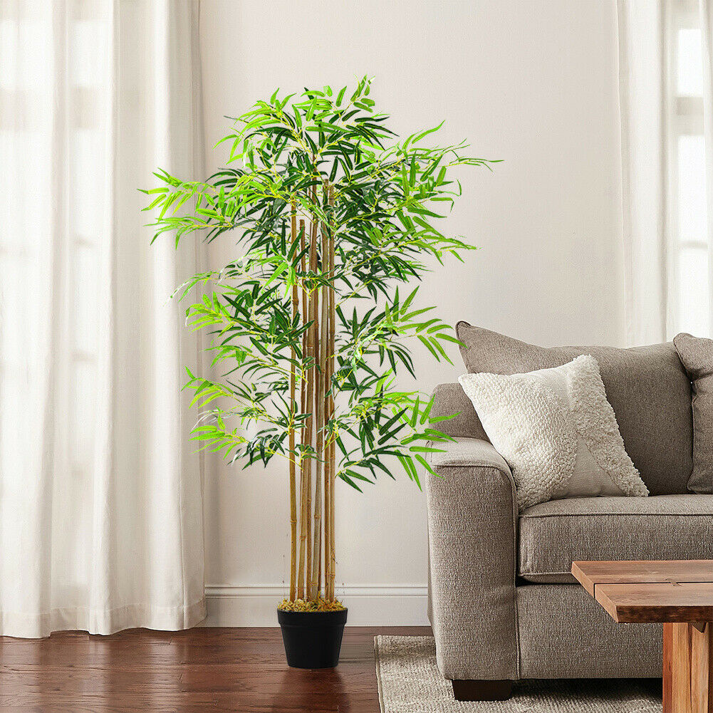 5FT Tall Large Artificial Bamboo Tree in Pots Indoor Plant Outdoor Garden Decor