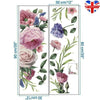 Wall Sticker Peony Rose Flower Wall Decal Nursery Home Sticker Decor Art Mural