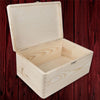 Wooden Memory Keepsake Storage Box with Lid-Clasp / Natural Decorative Wood