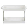 2 Tier Slim Plastic Storage Rack Kitchen Bathroom Caddy Organizer Shelf Desktop