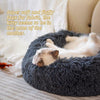 Large Dog Bed Pet Cat Calming Comfy Shag Fluffy Warm Bed Nest Mattress Donut Pad