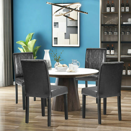 Chairs Dining chairs set of two Faux Leather Chairs High Back Chairs fokitchen