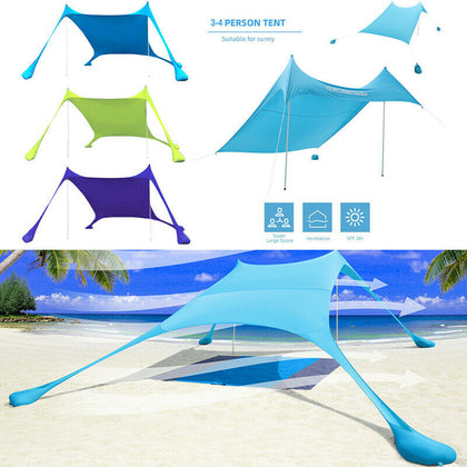 3-4Person Family Tent Beach Fishing Camping Garden Tent Shelter UV Protection UK