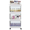 Kitchen Trolley Cart Storage Rack Tray Shelf Rolling Wheel 4 Tier