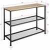 Slim Hallway Console Table Narrow Industrial Stand with Shelves Unit Metal Entry