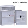 75x60cm Freestanding Bathroom Storage Cabinet Unit w/ 2 Drawers Cupboard
