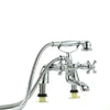UK Traditional Bath Filler Shower Mixer Tap with Handset Bathroom Taps Chrome