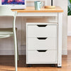 White/Black 3 Drawers Mobile File Cabinet Side End Table Storage Cabinet Office