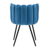 Modern Home Dining Chairs Soft Velvet Petal Backrest Dresser Chair Grey / Pink