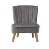 Scallop Back Armchair Lotus Petal Tub Seat Lounge Occasional Accent Sofa Chair