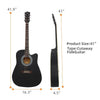 4 Color 41" Adult Glarry Spruce Wood 6 String Cutaway Acoustic Guitar w/ Bag UK