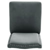 Set of 2/4 Velvet Grey Kitchen Dining Chair High Back Knocker Studded Chairs