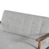 Small Sofa Wooden 2 Seater Button Thick Seat Grey Living Room Couch Lounge Chair
