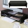 Black Computer Desktop Monitor Stand Laptop TV Display Screen Riser Shelf