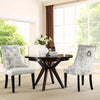 Set of 2/4 Crushed Velvet Knocker Dining Chairs Home Kitchen Restaurant Chair