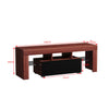 Modern TV Stand Cabinet Unit 1 Drawer Black High Gloss Door Walnut Living Room