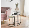 Ex Display Halmore Nest of Tables - Marble Side Tables Set of 3