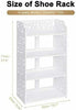 4 Tiers Shoe Rack Storage Shelf Display Stand Organiser White Unit Waterproof