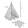 Pompon Ball Design Kids Play Tent Wigwam Strong Foldable Playhouse Teepee w/Mat