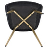 1x Kitchen Dining Chair Living Room Corner Chair with Velvet Steel Legs