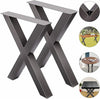 Set of 2 Heavy Duty X Shape Industrial Table Legs for Dining/Bench/O