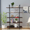 Vintage Industrial Bookcase Storage Cabinet Tall Shelf Metal Display Unit 5Tier