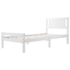 Single Bed White Solid Wooden Bed Frame Solid Wood For Adults, Kids, Teenagers